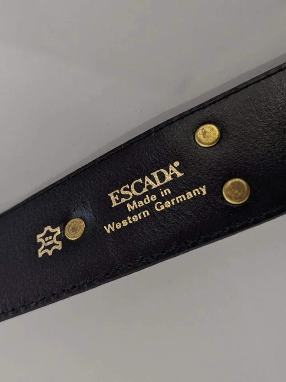 Escada Vintage Hot Pink Leather Belt Gold Tone Studded 